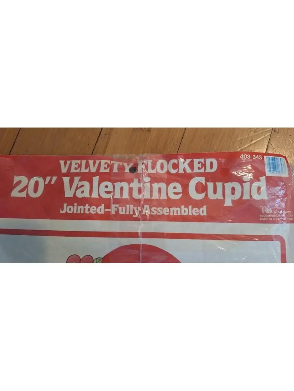 Vintage 1984 Valentine Cupid Die Cut Wall Decoration Original Unopened Package